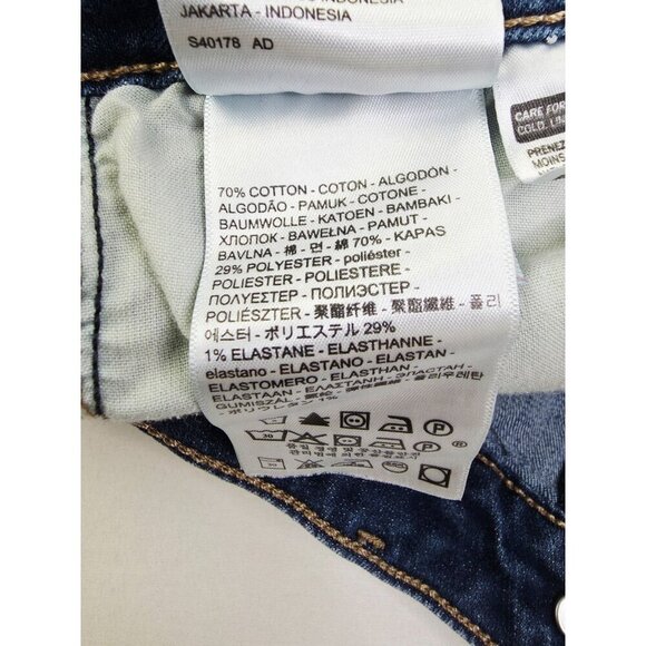 Levis Size 27X30 Womens 712 Slim Blue Denim Logo Tag 5 Pocket Jeans - Picture 7 of 14